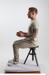 Man White Athletic Male Studio Poses